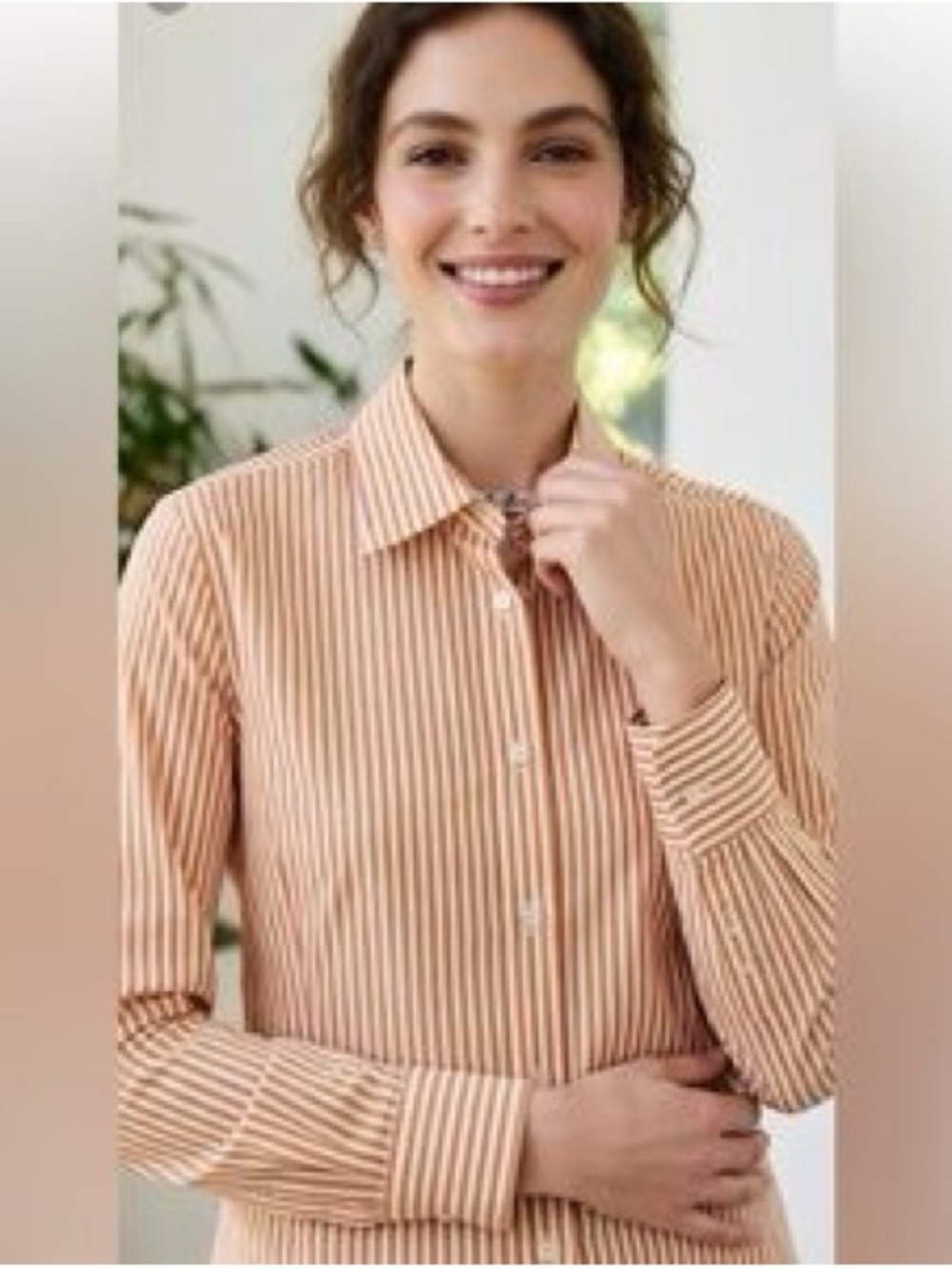 Loro Piana Classic Striped Buttondown, size 46 (they say 10, I say 8)